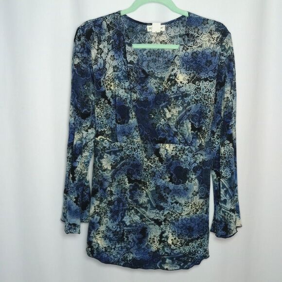 Motherhood Maternity Tops - Motherhood Maternity Women's V neck Faux Wrap Floral Blouse Shirt Top 1X